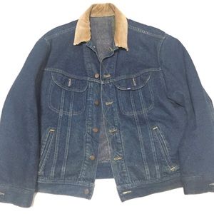 Vintage LEE denim jacket blanket lined large